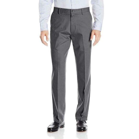 NEW MENS DOCKERS CLASSIC SIGNATURE FLAT DRESS PANTS GREY SIZE 44 30 279980007 - Picture 1 of 1